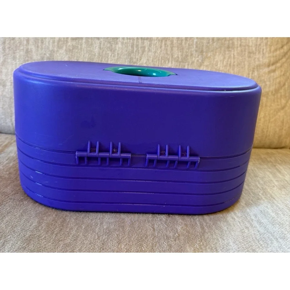 Vintage Caboodles 2640 Purple Makeup Case Organizer Cosmetic Box USA